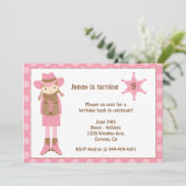 Invitation à l'anniversaire de Cowgirl (Debout devant)