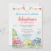 Invitation à l'anniversaire de Cute Cars (Devant)