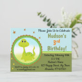 Invitation à l'anniversaire de Cute Dinosaur (Debout devant)