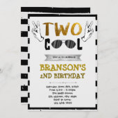 Invitation à l'anniversaire de deux cool (Devant / Derrière)