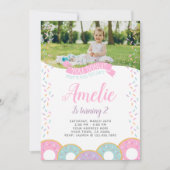 Invitation à l'anniversaire de Donut avec photo (Devant)