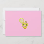 Invitation à l'anniversaire de Duck Ducky jaune ro (Dos)