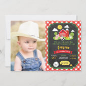 Invitation à l'anniversaire de Farm Cowboy (Devant)