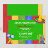 Invitation à l'anniversaire de Fiesta (Devant / Derrière)