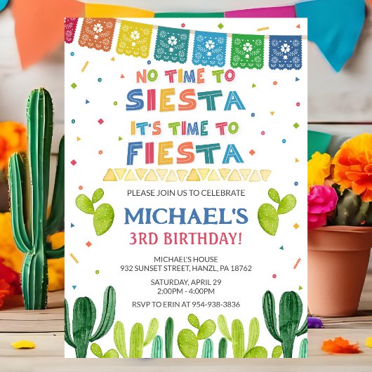 Invitation à l'anniversaire de Fiesta