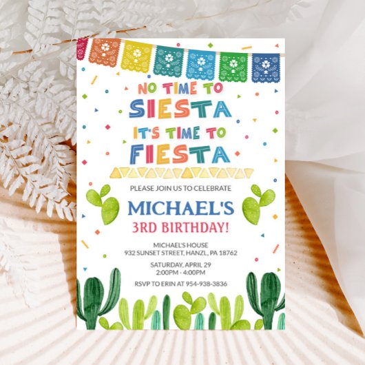 Invitation à l'anniversaire de Fiesta