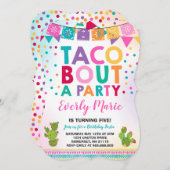 Invitation à l'anniversaire de Fiesta Taco Bout Un (Devant / Derrière)