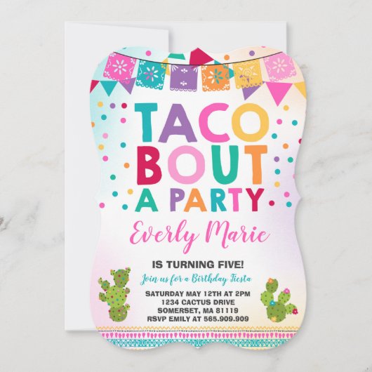 Invitation à l'anniversaire de Fiesta Taco Bout Un (Devant)