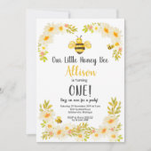 Invitation à l'anniversaire de Floral Bee (Devant)