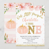 Invitation à l'anniversaire de Floral Fall Little