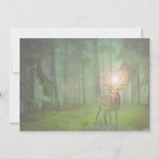 Invitation à l'anniversaire de Forest Deer (Dos)