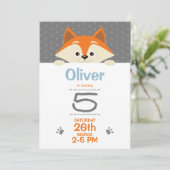 Invitation à l'anniversaire de Fox (Debout devant)