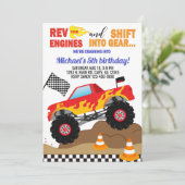 Invitation à l'anniversaire de garçon des camions  (Debout devant)