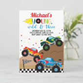 Invitation à l'anniversaire de garçon des camions  (Debout devant)