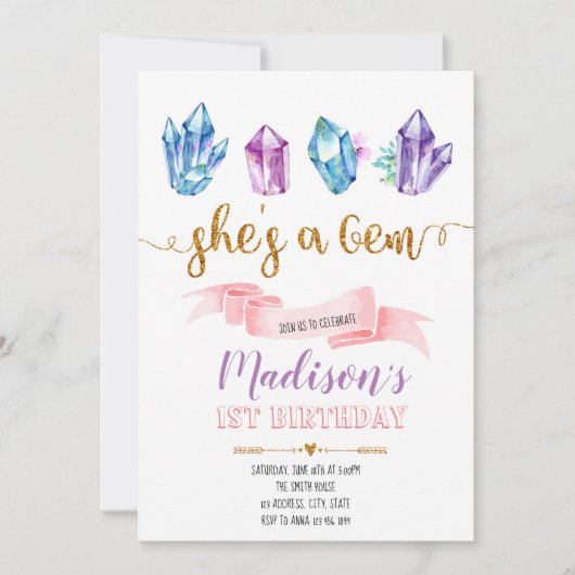 Invitation à l'anniversaire de Gem (Devant)