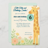Invitation à l'anniversaire de Giraffe - Texte per (Devant / Derrière)