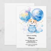 Invitation à l'anniversaire de Hamster (Devant / Derrière)