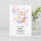 Invitation à l'anniversaire de Hamster (Debout devant)