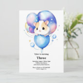 Invitation à l'anniversaire de Hamster (Debout devant)