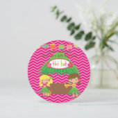 Invitation à l'anniversaire de Hula Girls Tiki Hut (Debout devant)