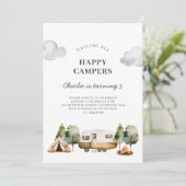 Invitation à l'anniversaire de Joyeux Campers (Debout devant)
