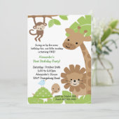 Invitation à l'anniversaire de Jungle Safari (Debout devant)