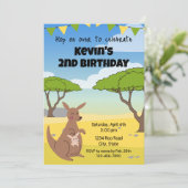 Invitation à l'anniversaire de Kangaroo (Debout devant)