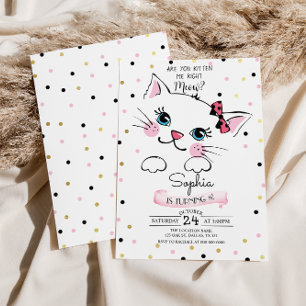 Invitation à l'anniversaire de Kitty Cat