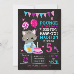 Invitation à l'anniversaire de Kitty / Fête de la