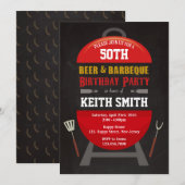 Invitation à l'anniversaire de la bière et du barb (Devant / Derrière)