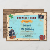 Invitation à l'anniversaire de la Chasse au trésor (Devant / Derrière)