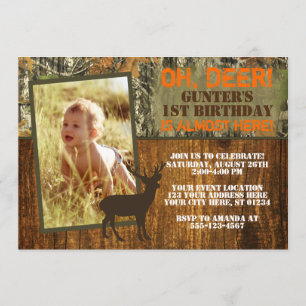 Invitation à l'anniversaire de la chasse aux cerfs