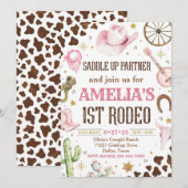 Invitation à l'anniversaire de la cow-girl, 1ère i (Devant / Derrière)