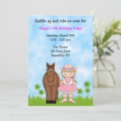 Invitation à l'anniversaire de la cow-girl et du c (Debout devant)
