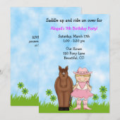 Invitation à l'anniversaire de la cow-girl et du c (Devant / Derrière)