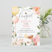 Invitation à l'anniversaire de la Cowgirl avec la (Debout devant)