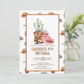 Invitation à l'anniversaire de la Cowgirl Wildwest (Debout devant)