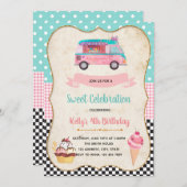 Invitation à l'anniversaire de la Crème de glace (Devant / Derrière)