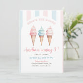 Invitation à l'anniversaire de la crème glacée, vo (Debout devant)