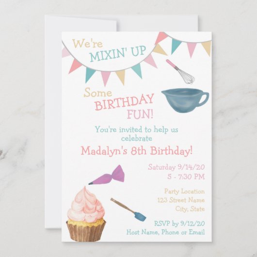 Invitation à l'anniversaire de la cuisson (Devant)