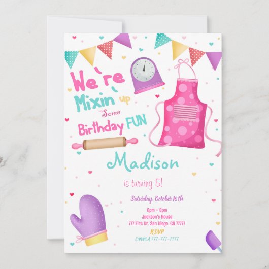 Invitation à l'anniversaire de la cuisson (Devant)