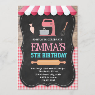 Invitation à l'anniversaire de la décoration de gâ