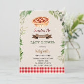 Invitation à l'anniversaire de la douche à tarte (Debout devant)