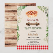 Invitation à l'anniversaire de la douche à tarte (Devant / Derrière)