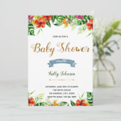 Invitation à l'anniversaire de la douche tropicale (Debout devant)