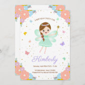 invitation à l'anniversaire de la fée (Devant / Derrière)