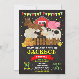 Invitation à l'anniversaire de la ferme / Barnyard