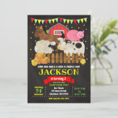 Invitation à l'anniversaire de la ferme / Barnyard (Debout devant)