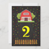 Invitation à l'anniversaire de la ferme / Barnyard (Dos)