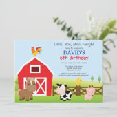 Invitation à l'anniversaire de la ferme Country Ba (Debout devant)